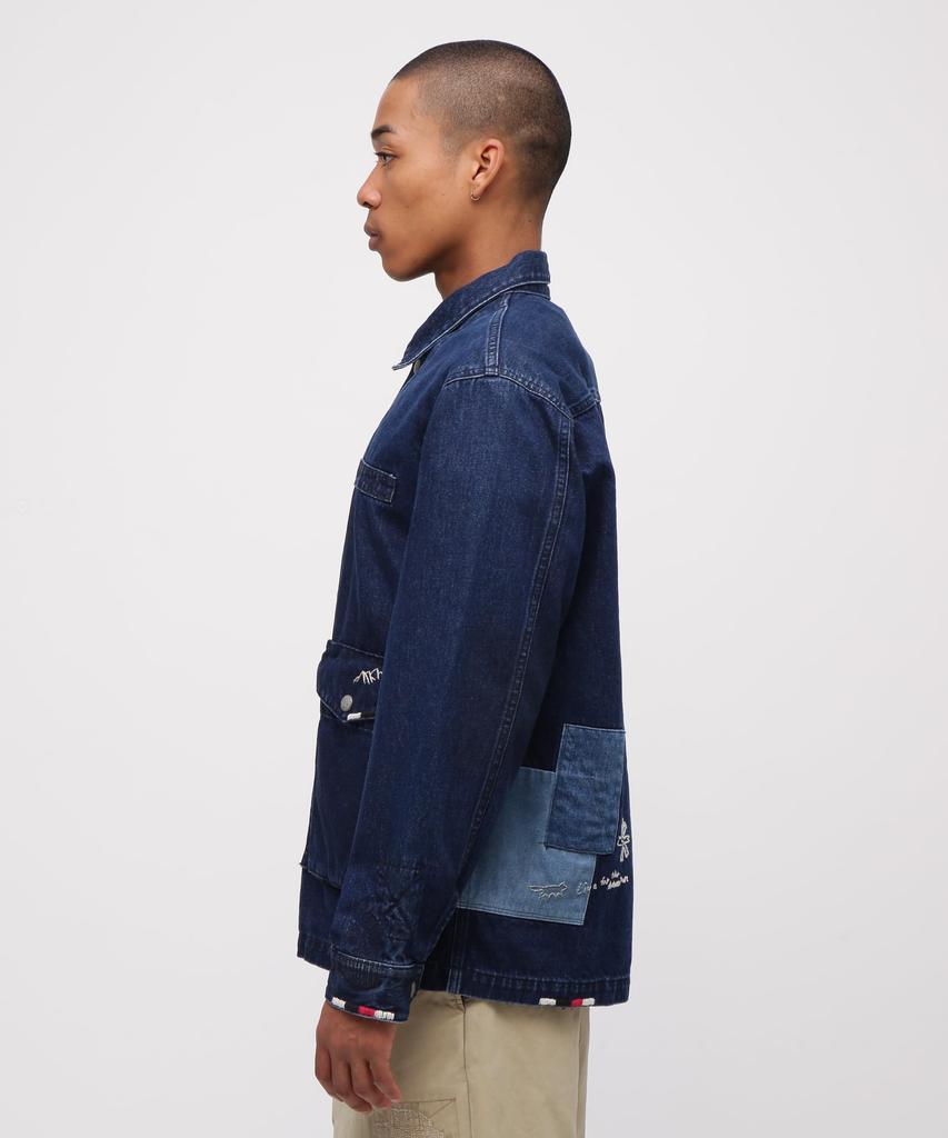 AVIREX RESTORE COLLECTION REPAIR CUSTOM & EMB UTILITY SHIRT JACKET Indigo L 783-5220015
