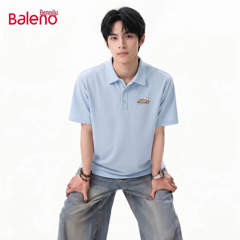 Baleno Men s Casual Polo T-Shirt L небесно-голубой