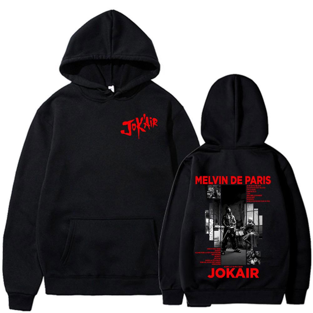 

Rapper Jok air Melvin De Paris Album 2025 Hoodies Men s Women Hip Hop Pullovers Sweatshirts Fleece Oversized Hoodie Streetwear S