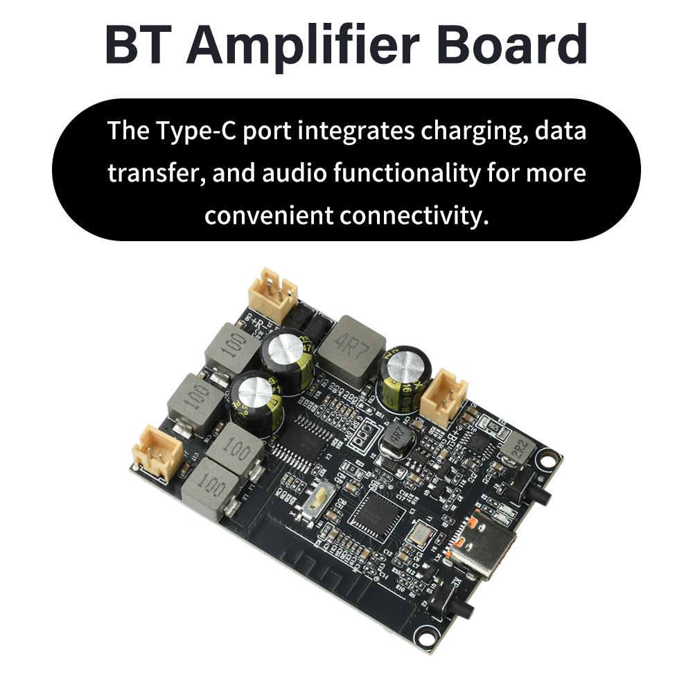 DC 5V Bluetooth Amplifier Module Audio Playback Control Module 2.0 Channel 10W*2 Audio Amplifier Board Bass Boost Supports TWS