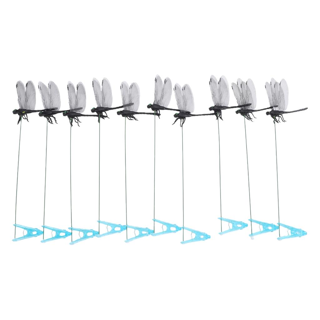 10PCS Dragonfly Clips, Realistic Dragonfly Hat Clip, Garden Decor with Clamp, Ideal for Outdoor Indoor Decoration