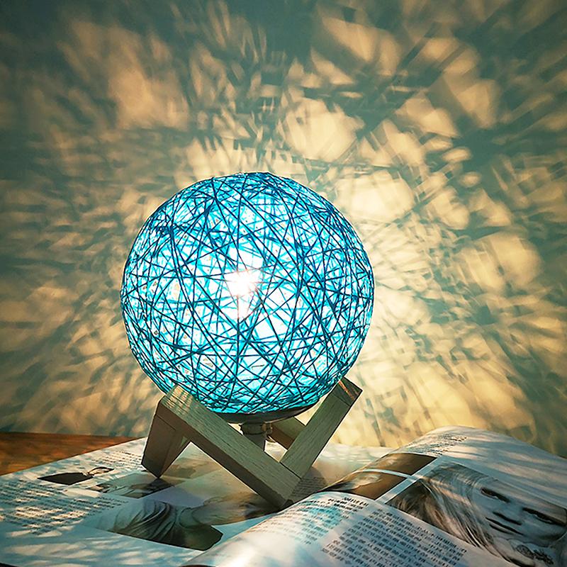 Round Concise Hand-Woven Rattan Vine Ball Pendant Lampshade Light Lamp Shades Light Accessories(20Cm Diameter)