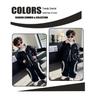Boys' Two-Piece Spring & Autumn Set: Hooded Jacket & Casual Pants, Stylish Color Block Outfit