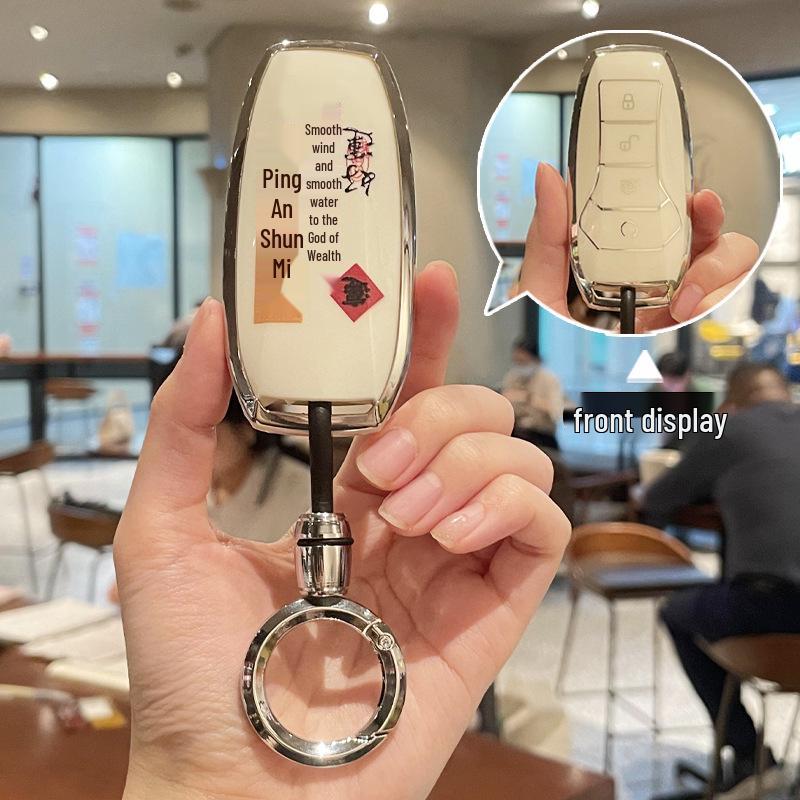 Compatible Key Case for BYD Han, Dolphin, Qin, Song Plus DMI, Yuan Pro, Tang DMI/EV, Destroyer 05 Buckle