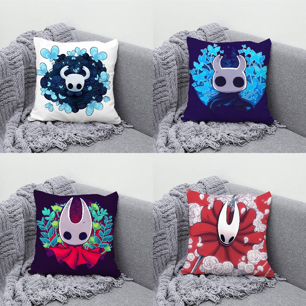 H-Hollow K-Knight Chibi Throw Pillow Case For 45x45cm 55x55cm 30x30cm Square Car Pillowcase Home Bedchamber Decor Gift