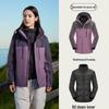 Women's Water-Repellent 3-in-1 Detachable Down Hooded Jacket - Autumn/Winter Mountaineering Top.