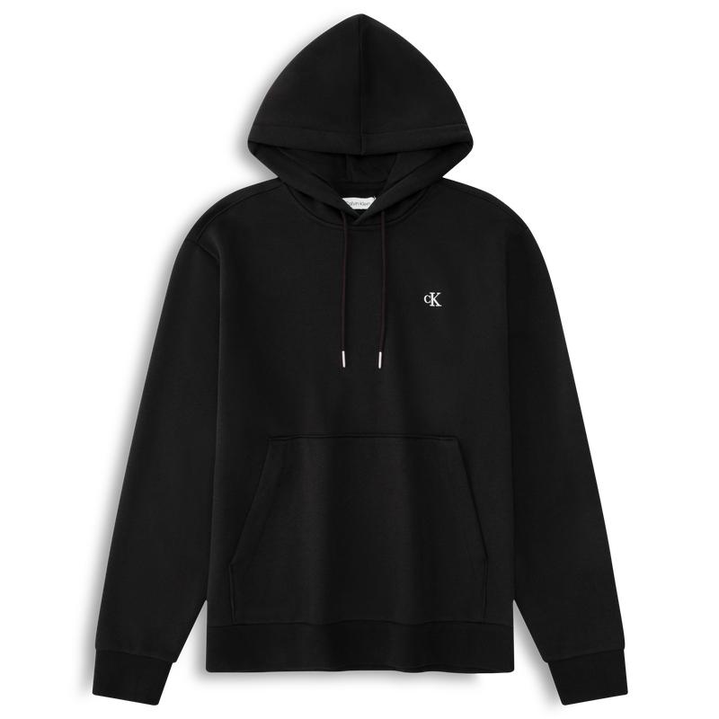

Calvin Klein Embroidered Letter Fleece Drawstring Hoodie Men hoodies Space-Black 40QM431-BAE S