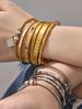 18K Gold-Plated Stainless Steel Bracelet with Zirconia Insets – Geometric Luxury Design