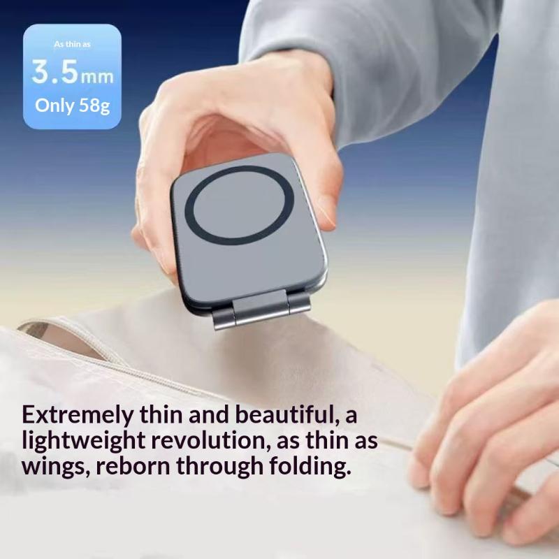 Magnetic Car Phone Holder Foldable Anti-Drop Strong Magnet Universal Stand for Car Dashboard Air Vent Use Onesize