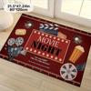 1pc Movie Night Theme Area Rug Non-Slip Machine Washable Decorative Floor Mat for Home Office Kitchen Laundry Room Decor