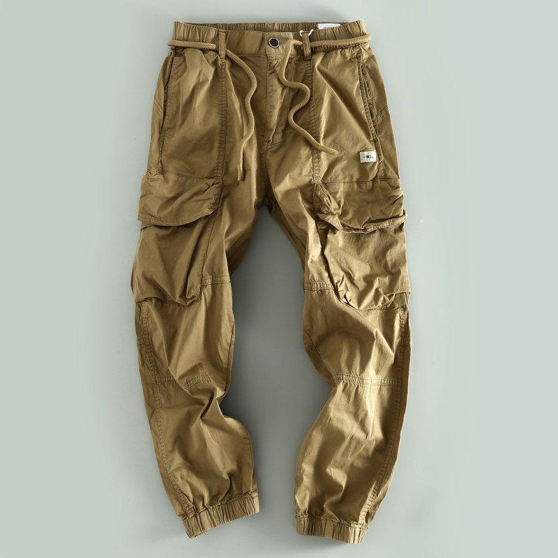 Trade Goods Withdraw from Cupboard Clearance Cut the Tag off Men's Overalls Casual Export US Leak-Picking Cattle Goods Multi-pockets Long Pants