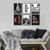 Xynvor 6Pcs Basketball pirational Canvas Wall Art Black White Basketball Posters Artwork Sport Motivational Quotes Painting Pictures Wall Decor for