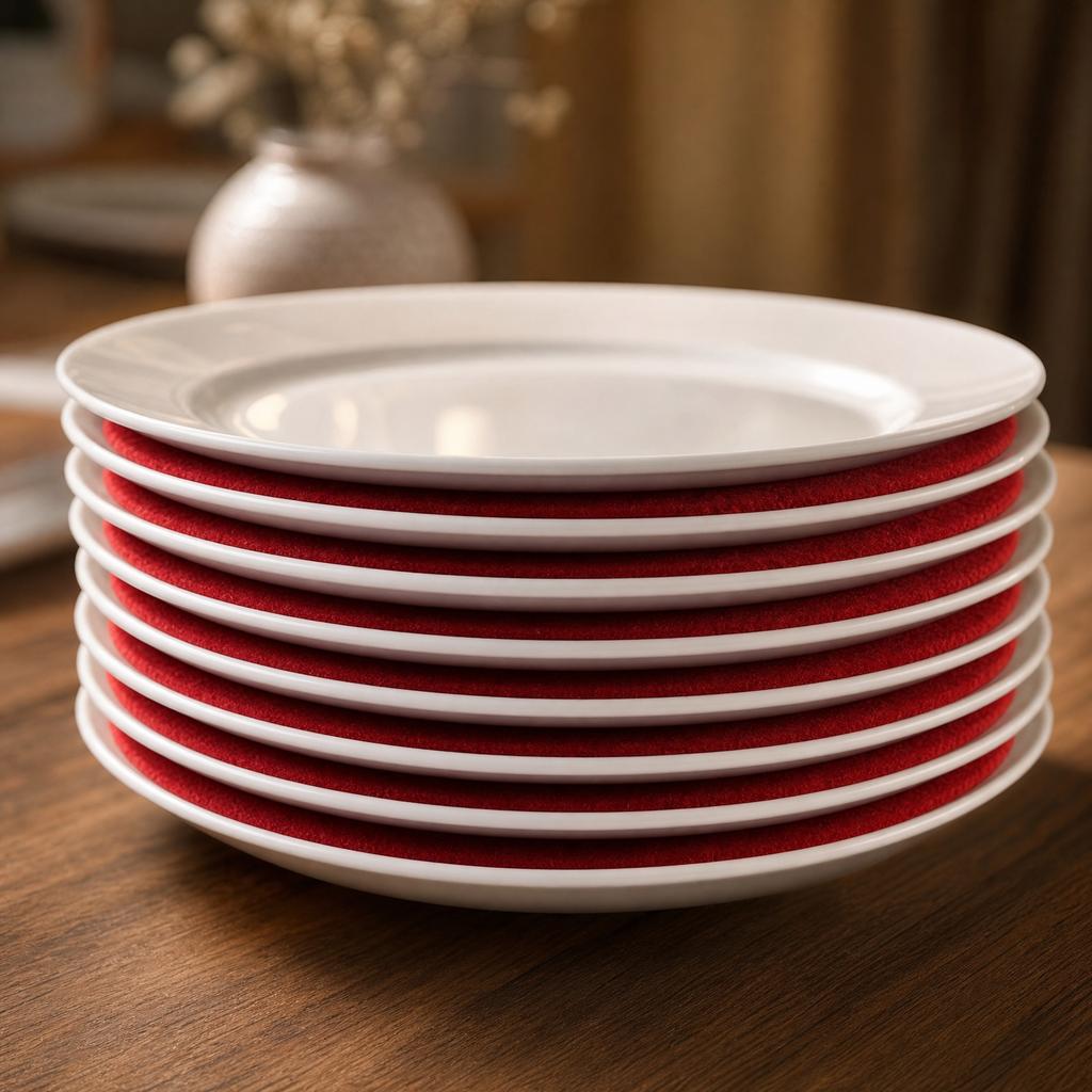 Round Felt Pads Set for Kitchen Use Flat Pot Holders Trivets Heat Resistant Table Protectors Non-Slip Durable Material for Hot Pans and Dishes