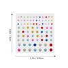 50 Sheets Decorative Face Gems Stickers 5.20X5.20X0.30CM Colorful Design Self-Adhesive Ideal For Halloween And Music Festivals