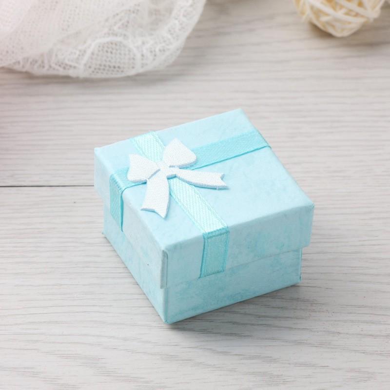 

4 * 4 Earth Cover Ring Box Jewelry Packaging Box One Size синий