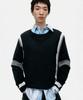 ADSB ANDERSSON BELL Layered Crewneck Sweater Atb1334M(Black)