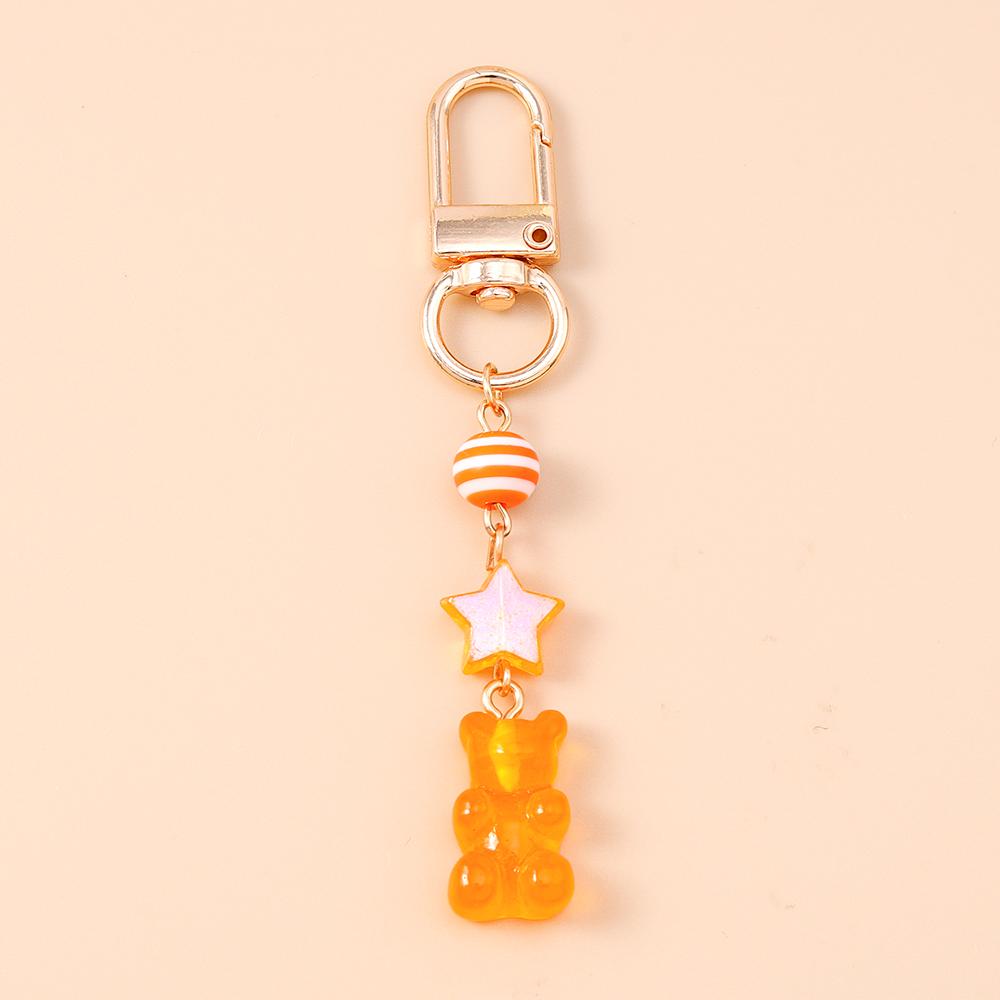 Cute Resin Gummy Bear Key Chain 3D Animal Key Ring Pendants for  Women Girls Handbag DIY Kid's Jewelry Gifts