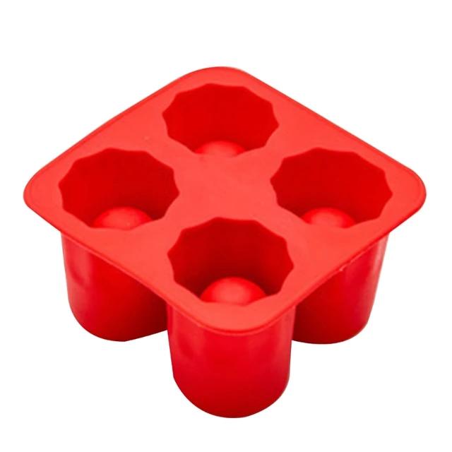 Tray Mold 4 Hole Shot Glasses Ice Mould Novelty-Gifts Ice Tray Summer Drinking