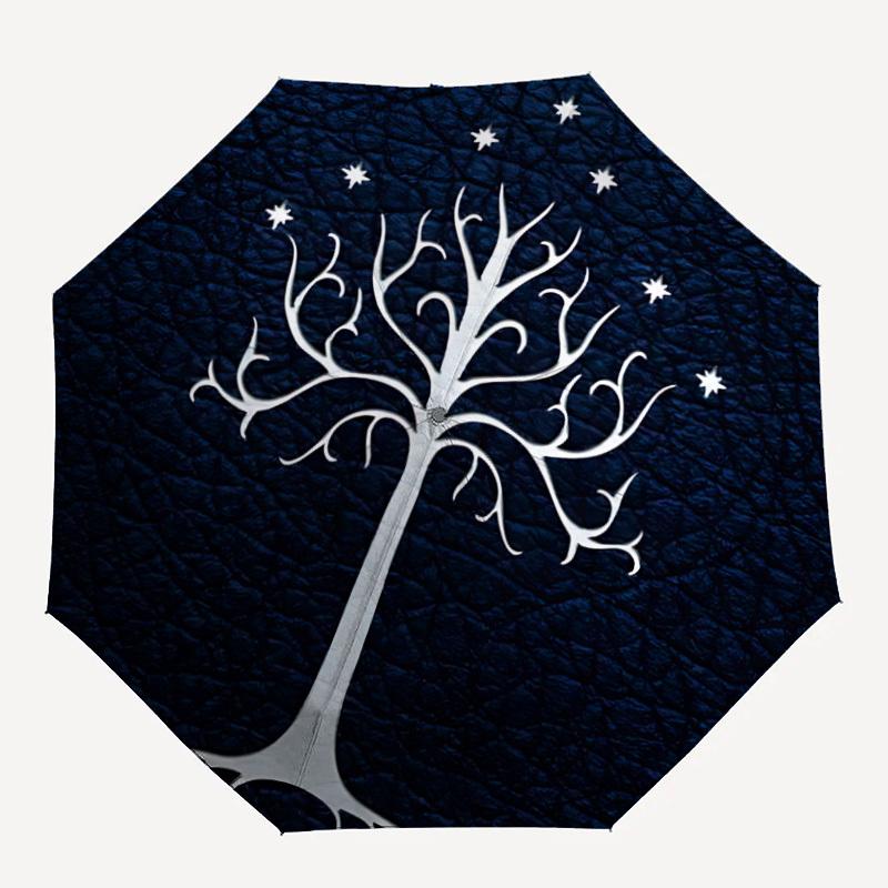 

1pc The Lord of the Rings Automatic Folding Umbrella - Compact 8-Rib Design, Durable Plastic & Iron, Lightweight for Outdoor Daily Use22058