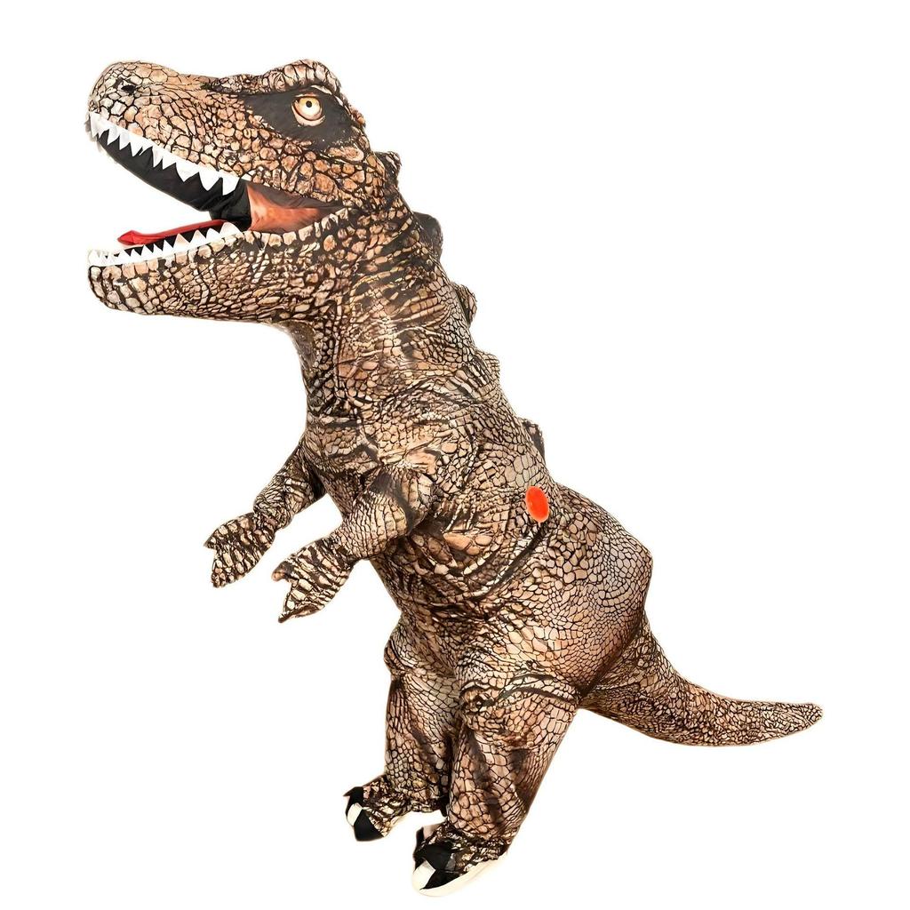 Halloween aufblasbares Teufelsjäger Drache Velociraptor Kostüm mit Sonnenbrille