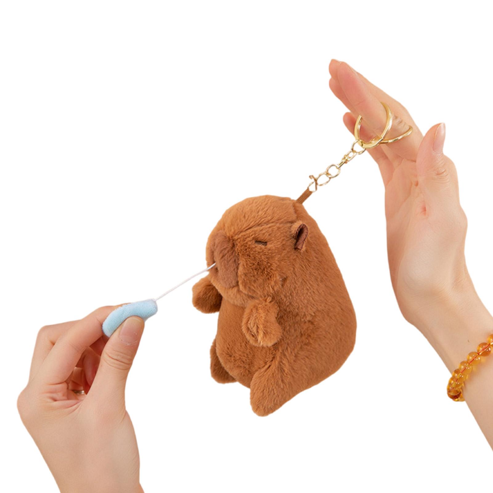 

Шарм Элегантный Милый Костюм Капибар Брелок Прочный Плюшевый Держатель для Ключей Аксессуар для Модных Женщин Энтузиастов 3