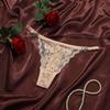 Women's Panties Heart Rhinestone Jacquard Low Waist Lace Translucent Flower Underpants Ventilate Underwear Super Comfortable