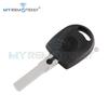 REMTEKEY Transponder key shell HU66 blade No chip round head for VW Golf Touran Jetta