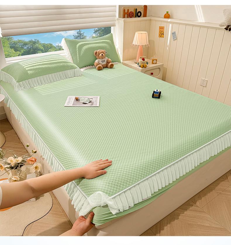 Liangdoudou A-class Cool Silk Lace Bed Sheet, Cool Mat, Student Dormitory Mat, Washable Cool Mat Mat