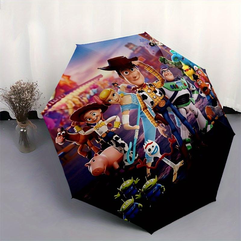 1 Auto Open Toy Story Characters Themed Colorful 8 rib Portable Umbrella for Men and Women, A Compact Commuting Companion Suitable for Daily