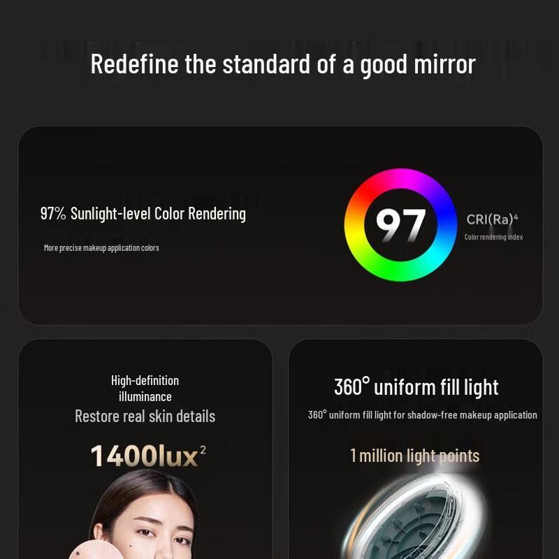 AMIRO HD LED Lighted Makeup Mirror CN Plug (adapter Included)