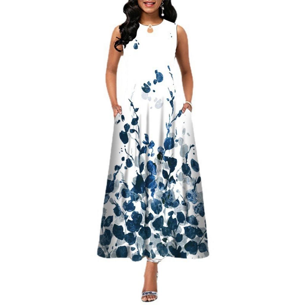 2025 New Fashion Trend Dresses Spring Summer Printed Waist Dresses Fashion Women's