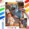 Ratatouille Remy Chef Cooking Oil Painting Art Handmade Diy Painting Home Decoration Gift