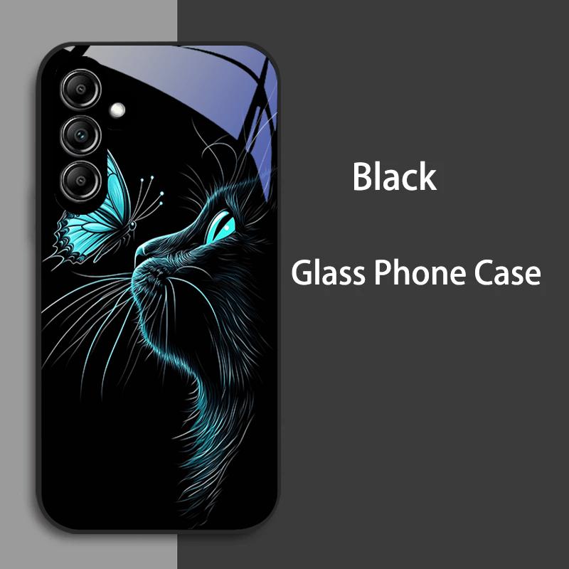 Gehärtetes Glas Case Für Samsung A55 A56 A54 A53 A52 A52S A51 A50 A50S Cases Für Galaxy A34 A33 A32 A42 Hartes PC Glas Handyhülle