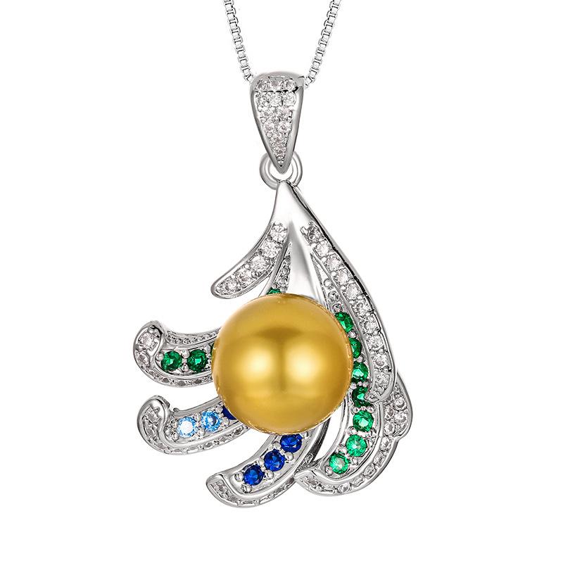 Jewelry Set Pearl Necklace Ring Earring Nanyang Retro Gold High-end Feeling Women's Fashion