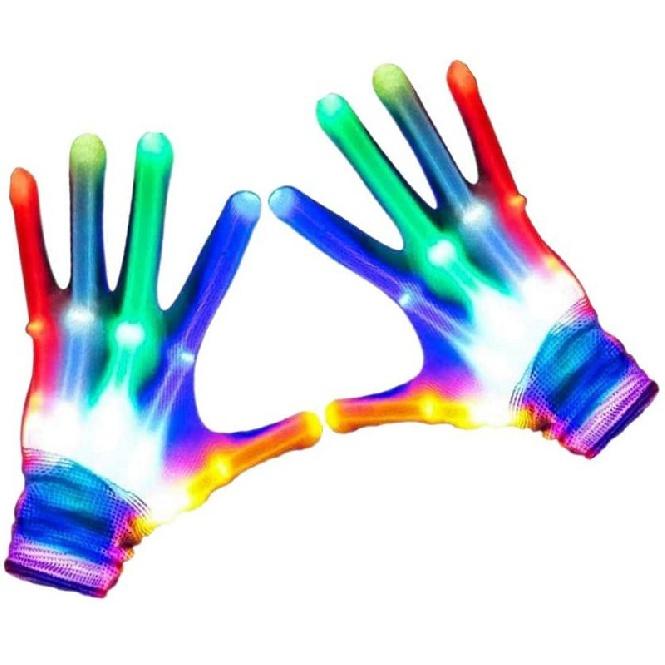 

Светодиодные перчатки, загорающиеся на пальцах, светящиеся перчатки Rave, мигающие рождественские рождественские подарки, костюм на Хэллоуин, вечеринку
