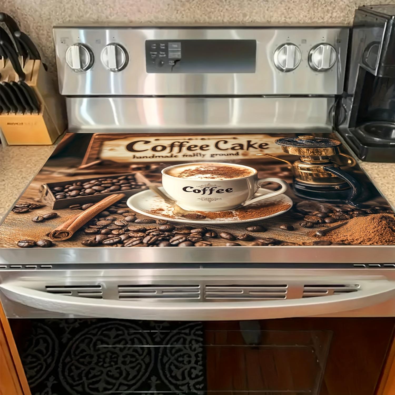 

1 шт. резиновый коврик для сушки с принтом кофейного узора для кофейни, ресторана, кухни, ковер, настольный коврик для посуды, коврик для питомца, кофейная посуда из диатомовой грязи 50*80