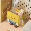 Biscuit Design Pen Holder Durable Plastic Storage Bucket Desktop Organizer  Office