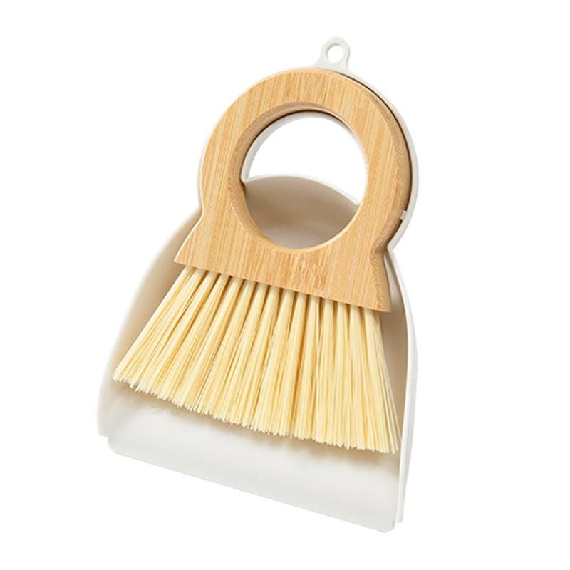 Solid Wood Small Broom and Dustpan Set Desktop Cleaning Brush Desktop Small Dustpan Garbage Shovel