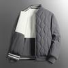 High-end men's autumn and winter cotton-padded clothes, new baseball collar jacket, casual jacket, and large-size cotton clothes.