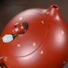 11.8x7cm Chinese handmade purple clay single person tea pot, raw ore, red clay round belly tea pot, tea set Handmade