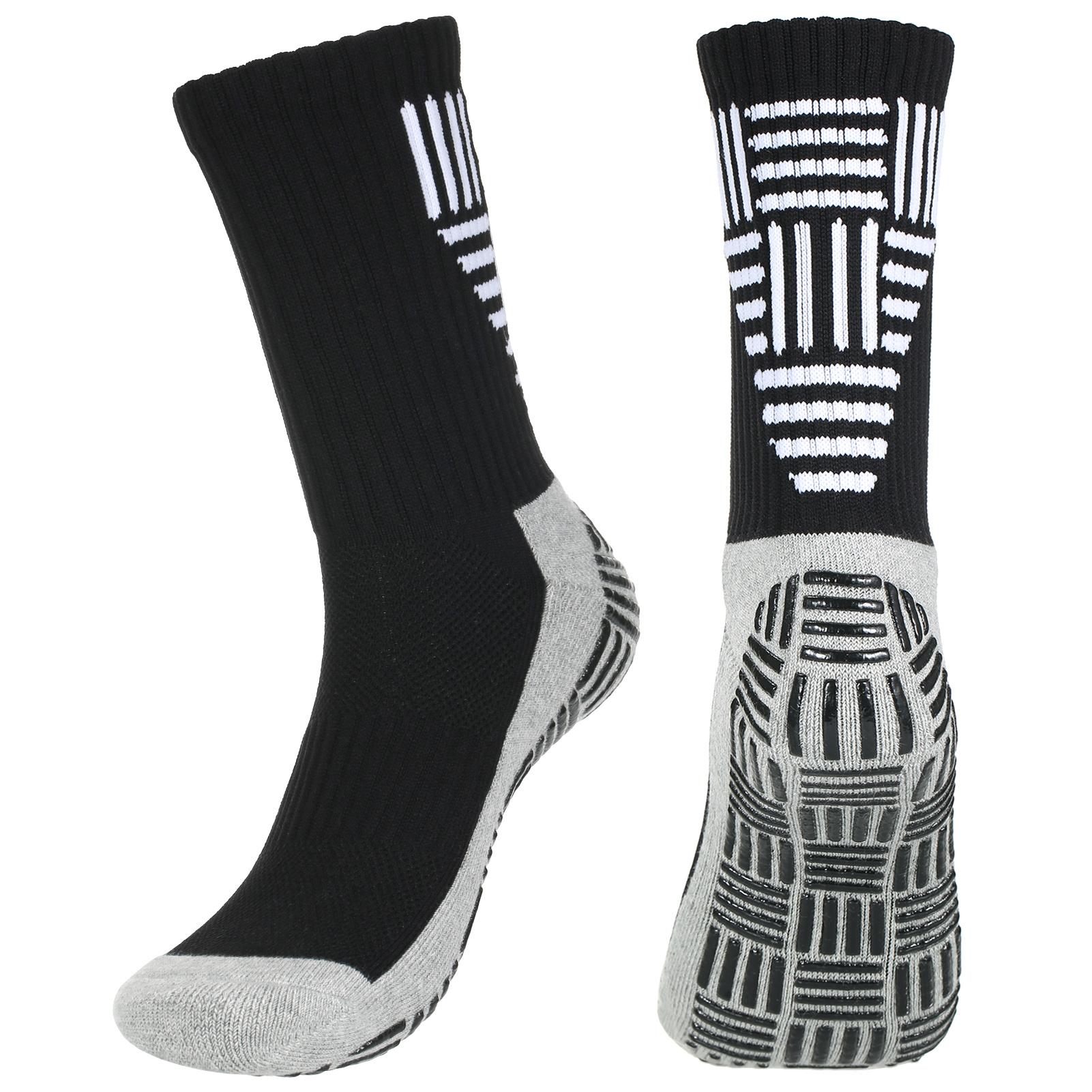 

3 пары футбольных носков, дышащие нескользящие спортивные носки для футбола, баскетбола, спортивные носки для L - 1 pair чёрный