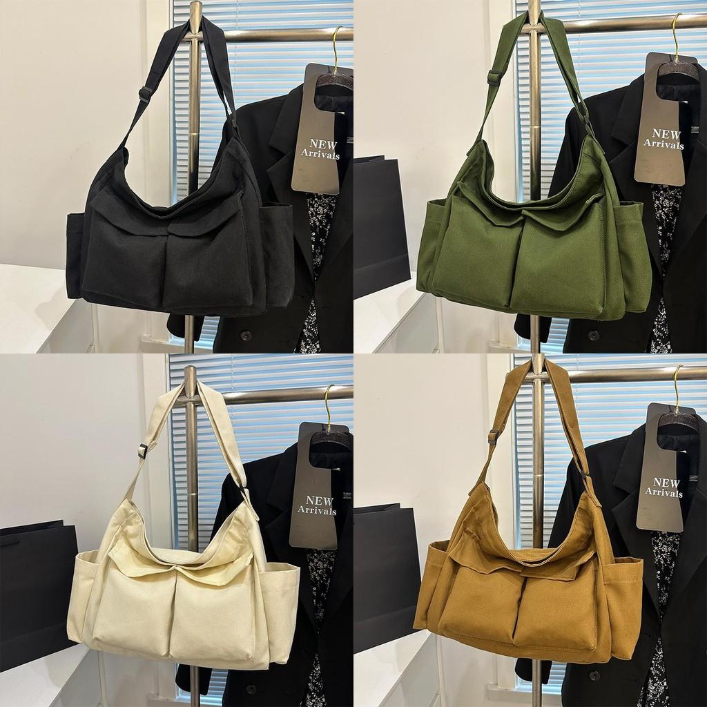 Stilvolle Retro-Tragetasche mit großem Fassungsvermögen für Damen und Herren, lässig für Reisen, in Schwarz, Grün, Creme, Braun
