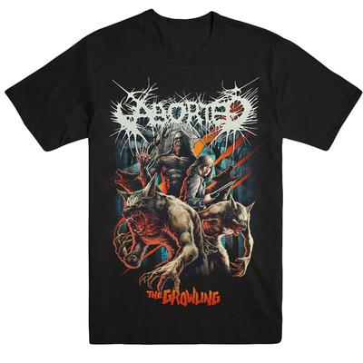 Retro Aborted The Growling T-shirt Black Short Sleeve All Sizes S To 5Xl 1F640