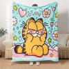 1Pc Garfield'S Starry Adventure Blanket For Couch Bed Plush Cozy Fuzzy Blanket Super Soft Warm Blankets For Fall And Winter 091874