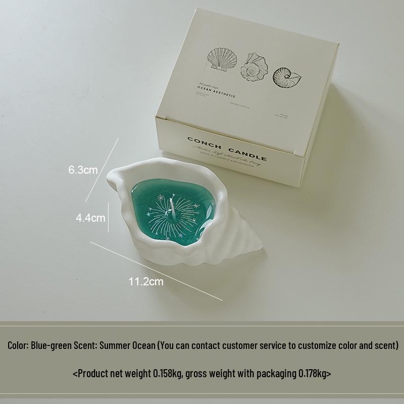 Shell-Shaped Aromatherapy Candle: Handmade Jelly Wax Scented Souvenir Ornament