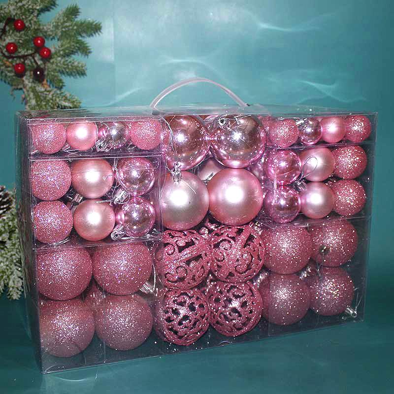 100-Piece Christmas Tree Ornament Set: Shiny, Hollow 3-6cm Balls