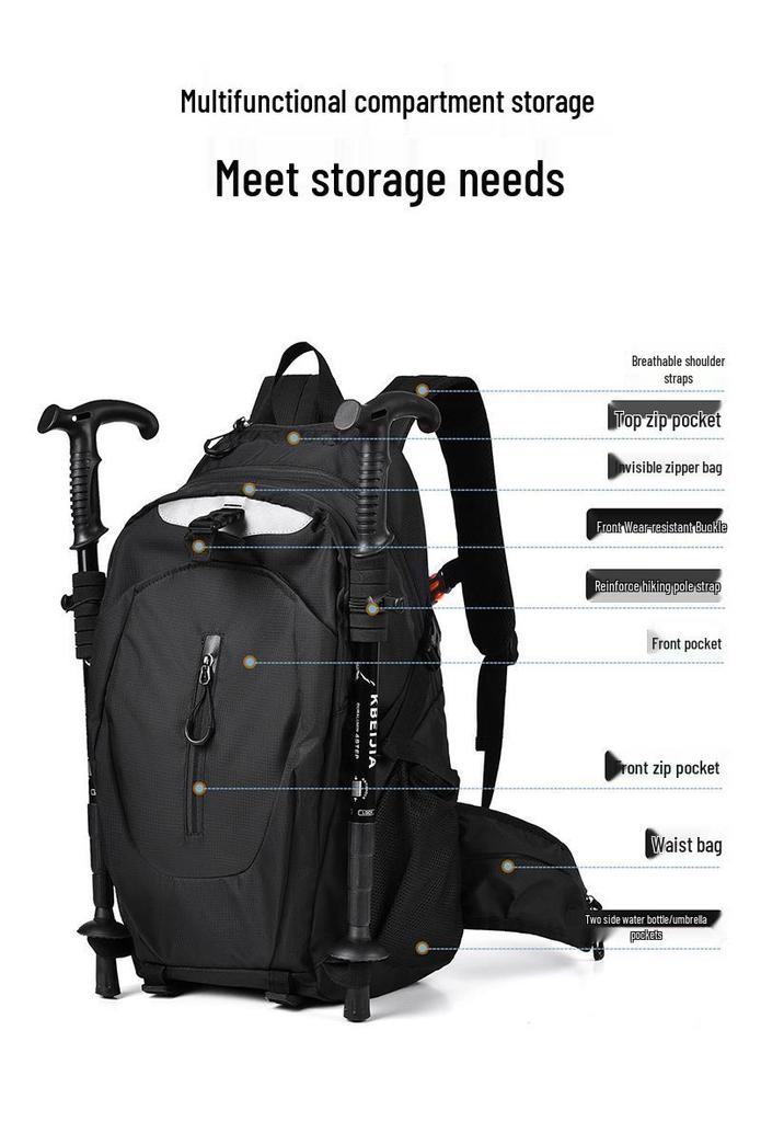 Unisex Large Capacity Lightweight Hiking & Climbing Backpack