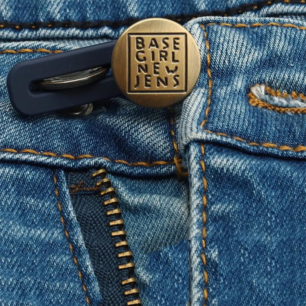 2pcs-No-Sew Instant Waistband Extenders for Jeans - Adjustable Denim Button Expanders