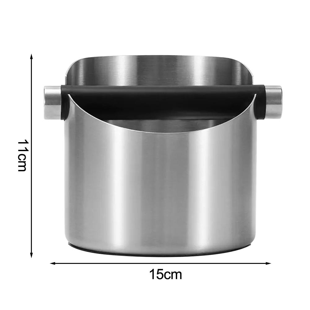 1 Pc Coffee Grounds Bucket Thickened Stainless-steel Coffee Grounds Bucket For Home Coffee-making Waste Collection Accessories