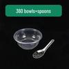 HUIWEN Disposable Food Storage Bowl & Spoon Set